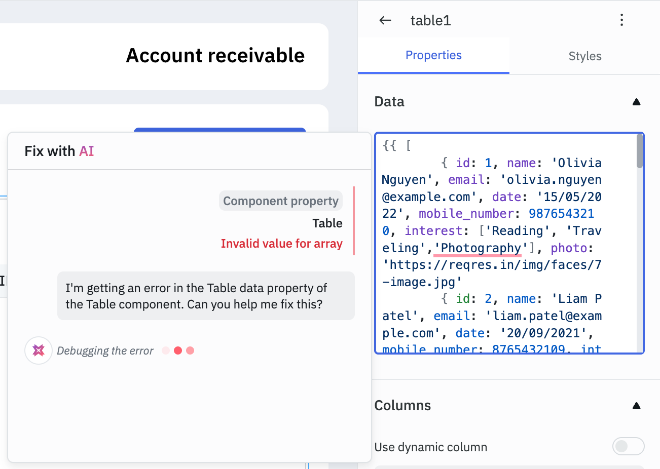 AI processing the response