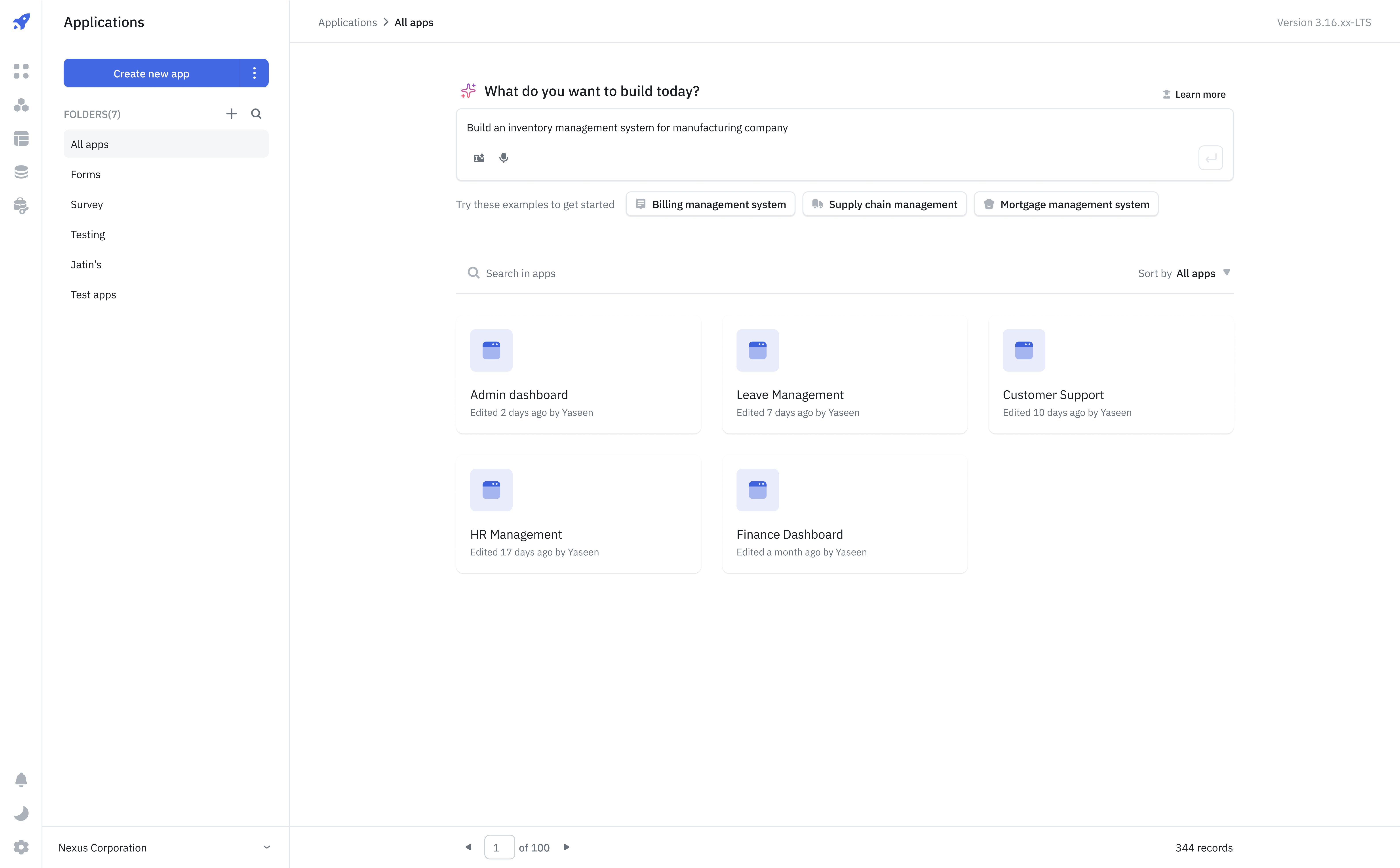 tooljet generate apps