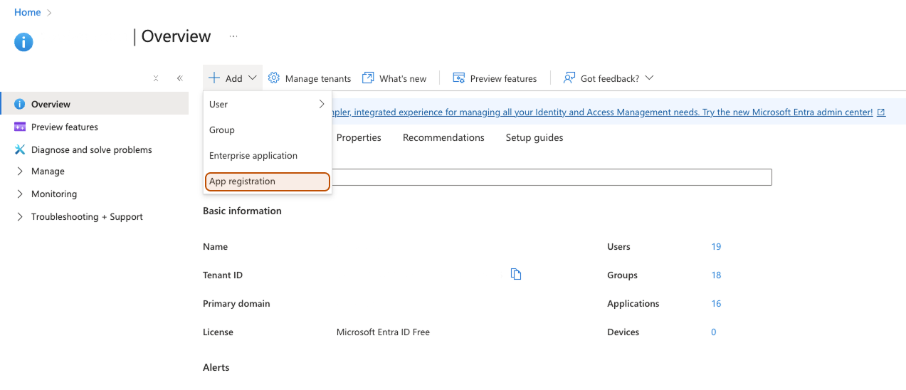 App registration