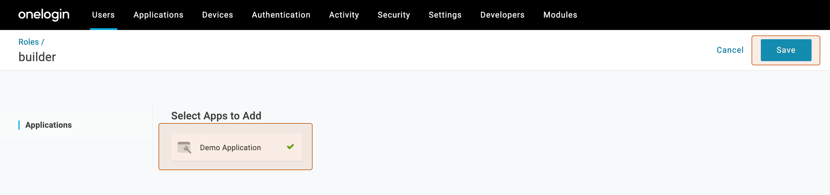 OneLogin: Add Application To Role