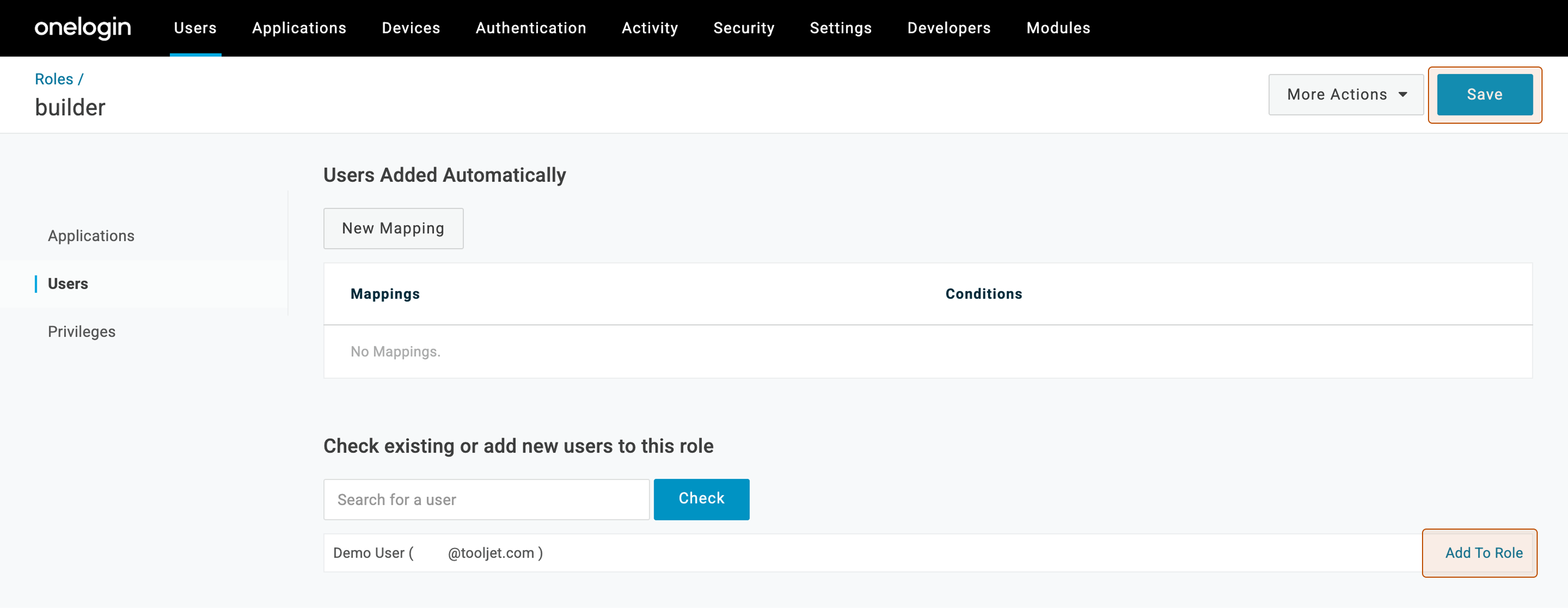 OneLogin: Add User To Role