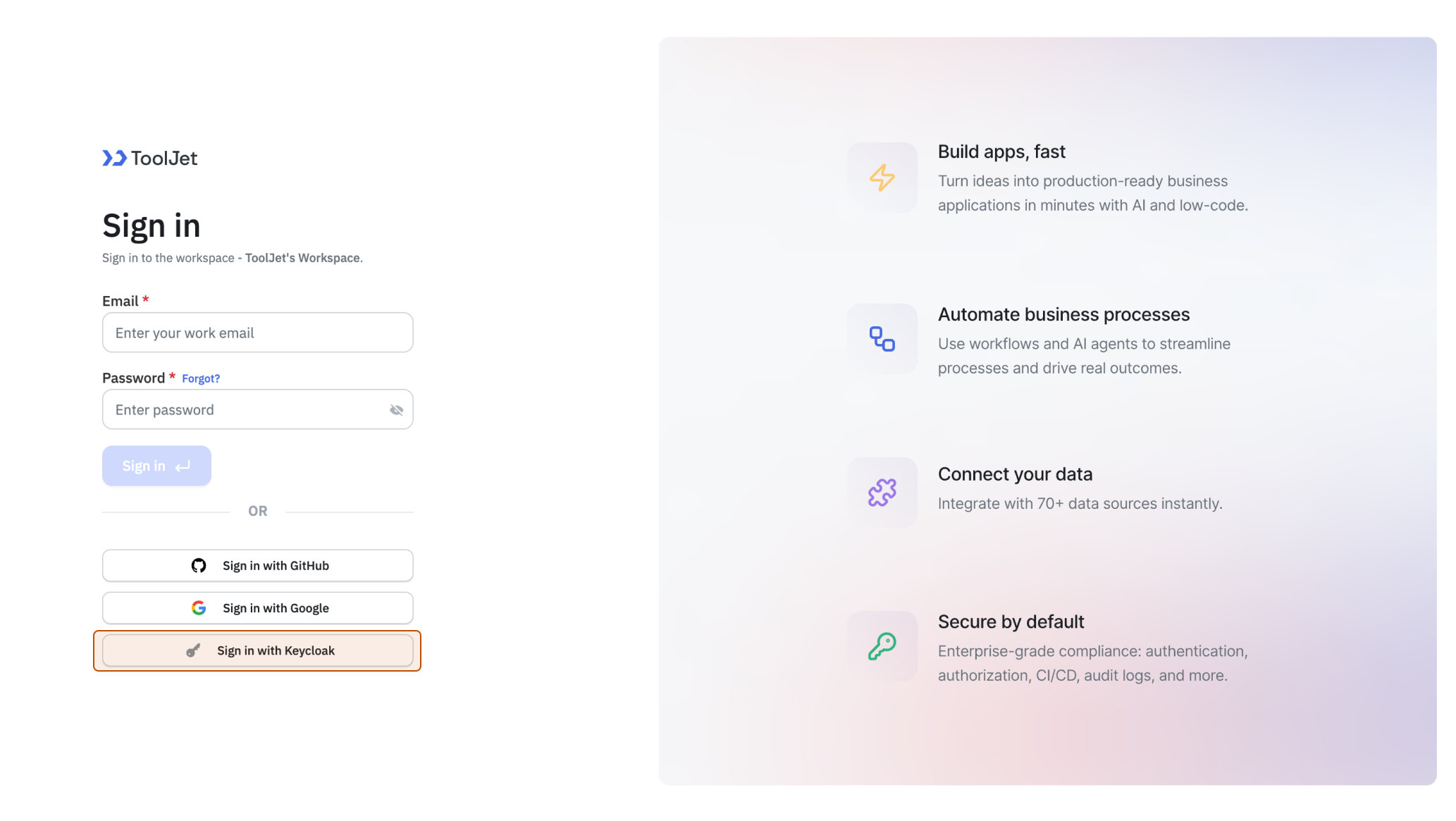 Sign In with Keycloak