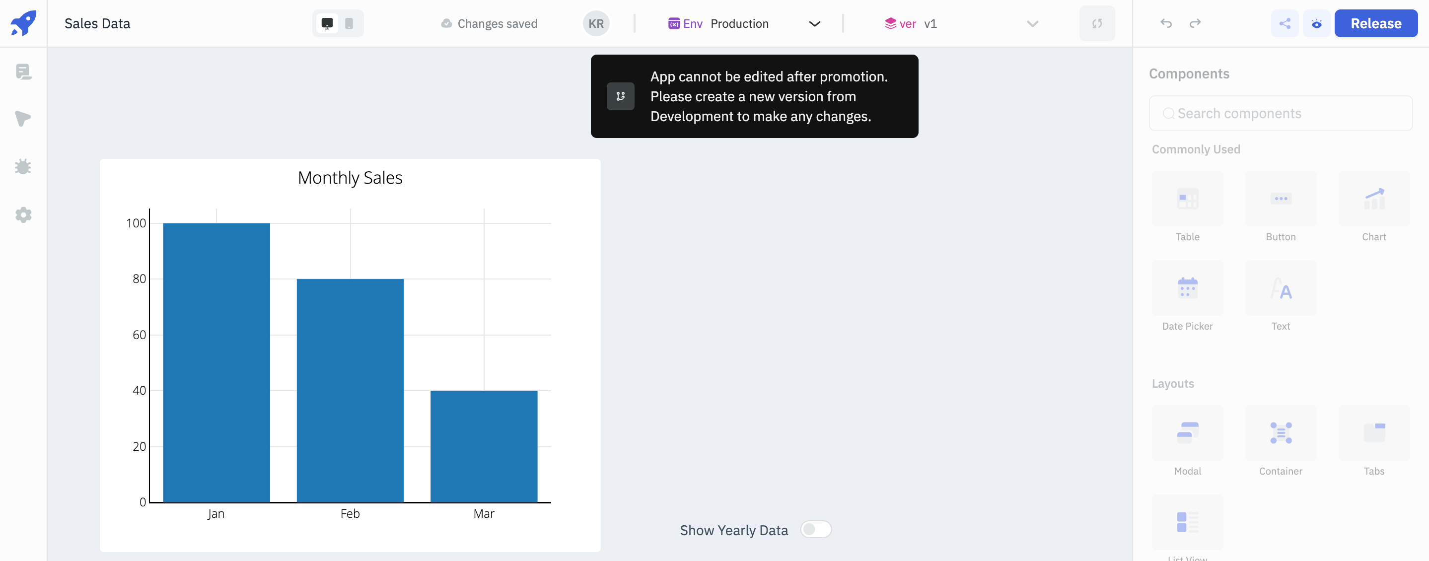 App Builder: Topbar