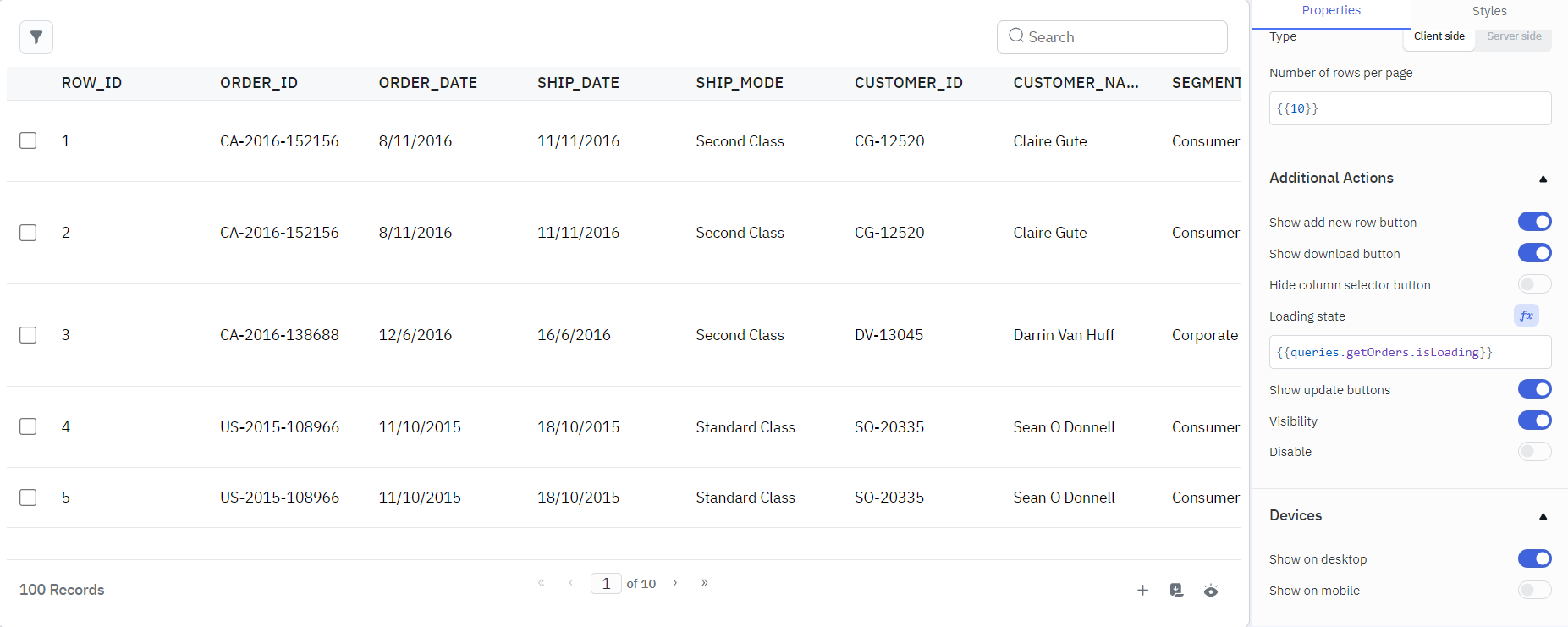 Fetch data from the data source