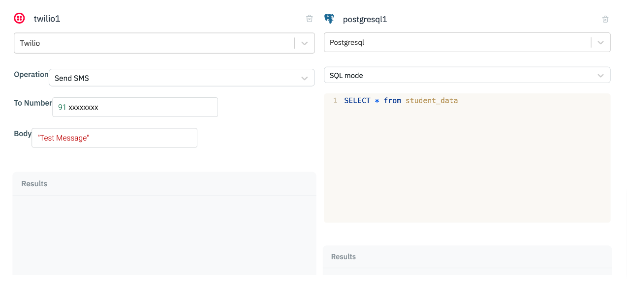 Twilio and Postgres Configuration