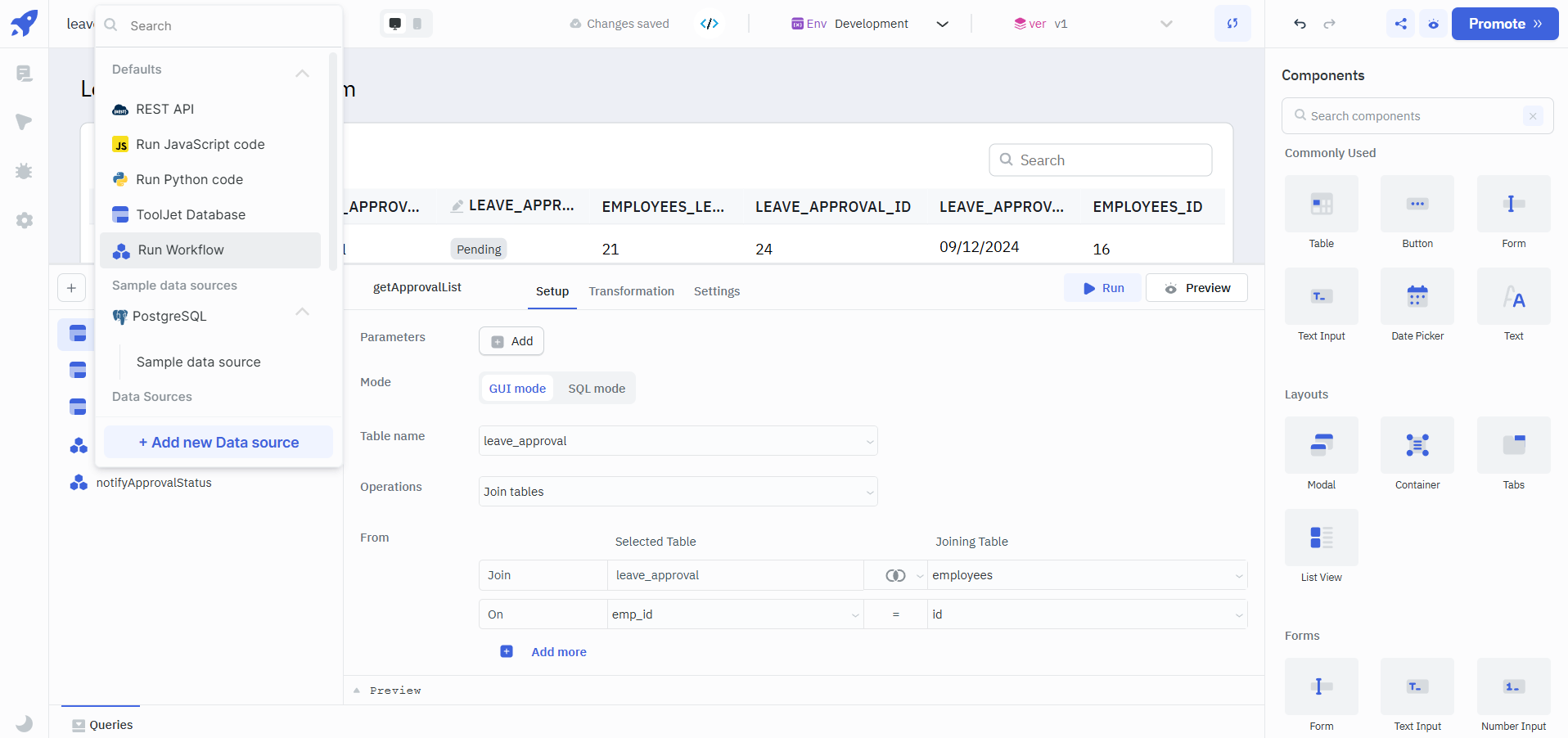 Create a workflow query