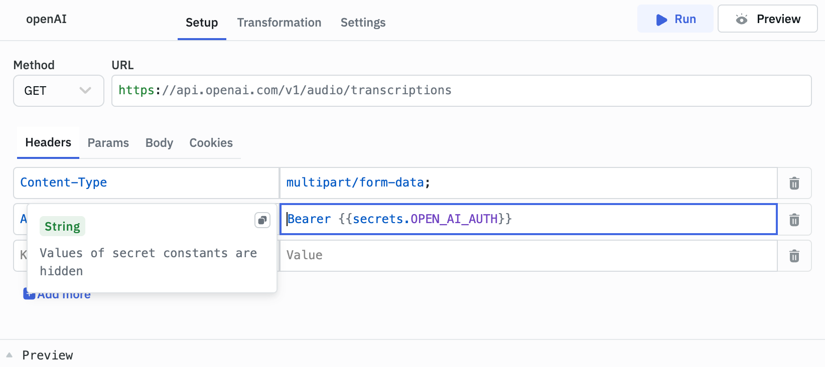 Use Secrets Inside Queries in Query Manager